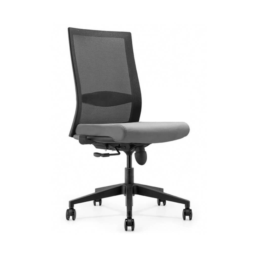 Silla NOVA con respaldo malla sin brazos gris
