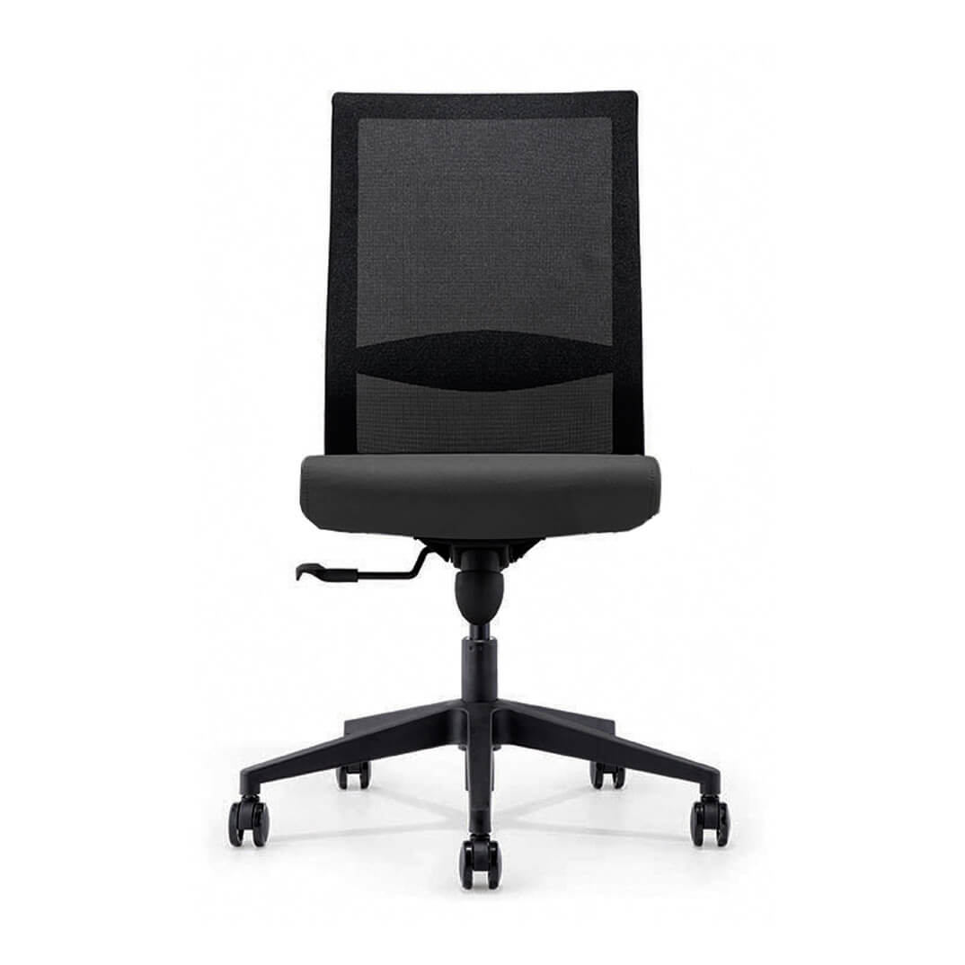 Silla NOVA con respaldo malla sin brazos negra