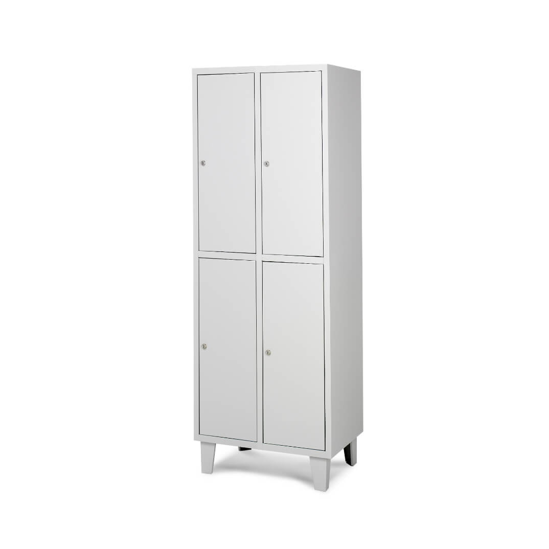 Taquilla metalica monobloc 4 puertas Gris