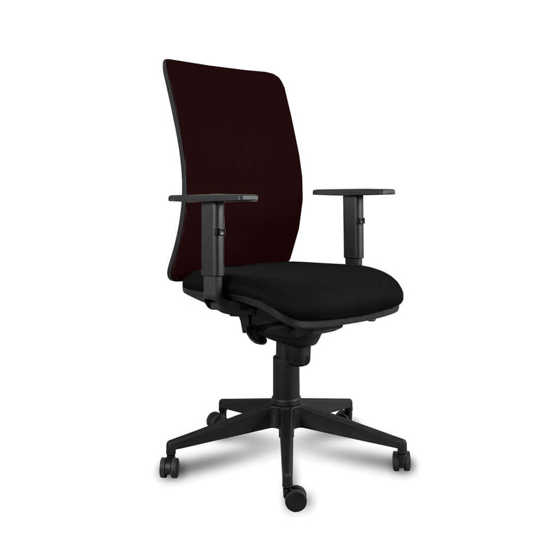Silla CHAPLIN negra respaldo malla con brazos