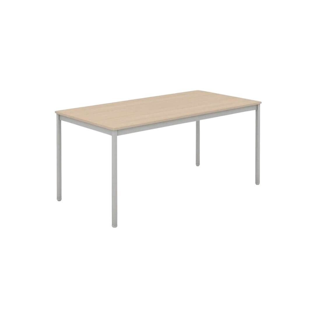 Mesa LINE melamina en haya/aluminio 140x60