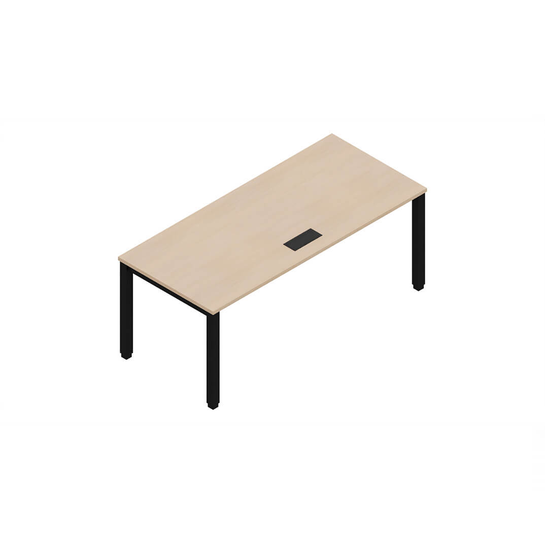 Taula TEMPO 160x80 negra/roure