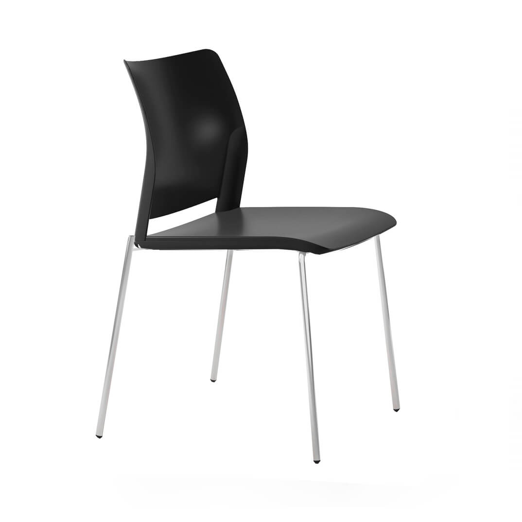 Cadira SPACIO 2 de PP negre