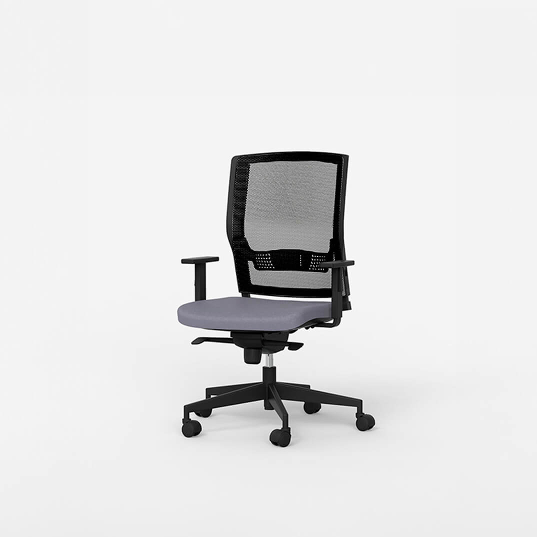 Silla ROYAL respaldo malla color gris