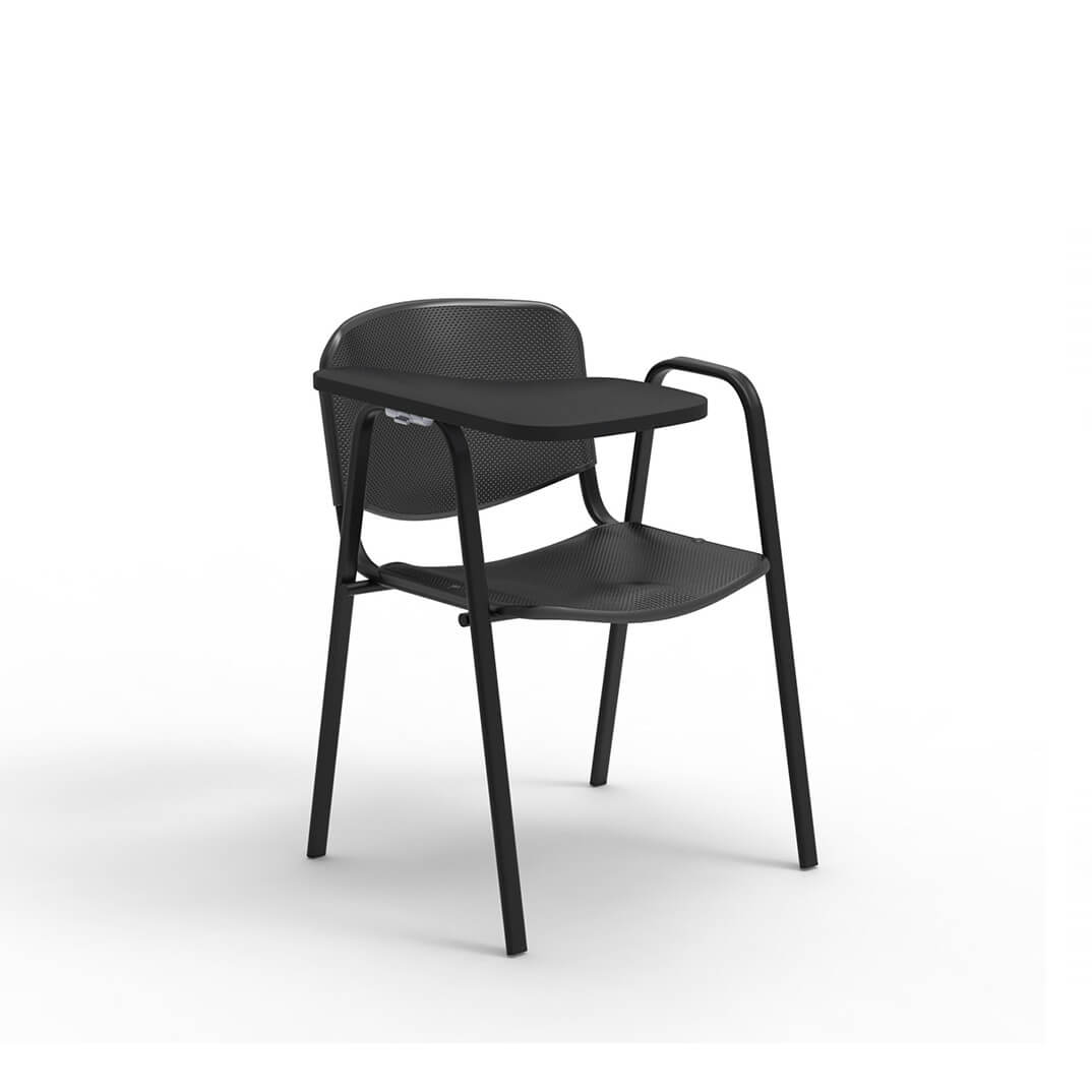 Cadira COLECTIV negra amb escrivania dreta