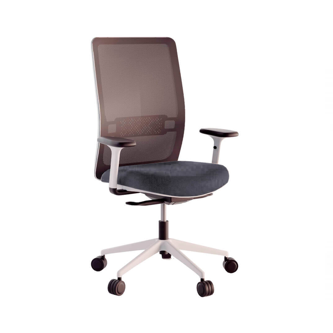 Cadira EVOS WHITE ergonomica amb braços i trasla