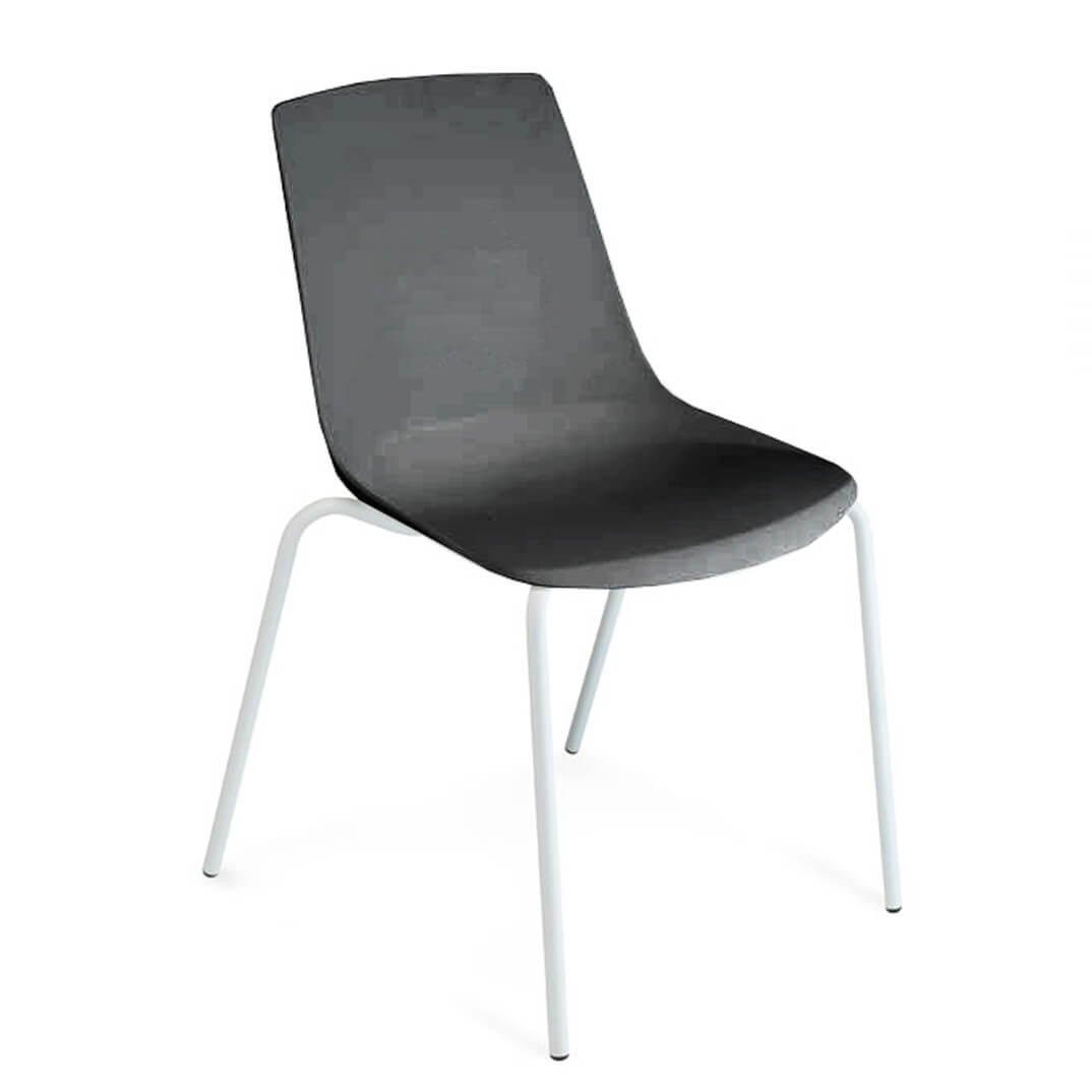 Cadira KLC de plipropilé color antracita