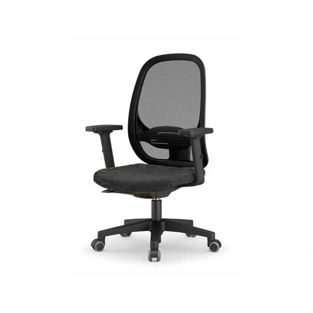 Silla Andy negra con syncro y brazos 1D