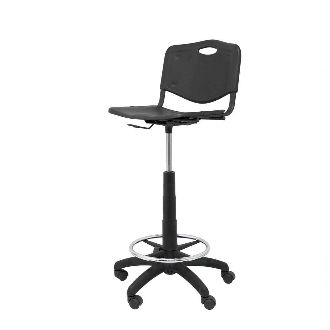 Tamboret ROBLEDO en PVC negre