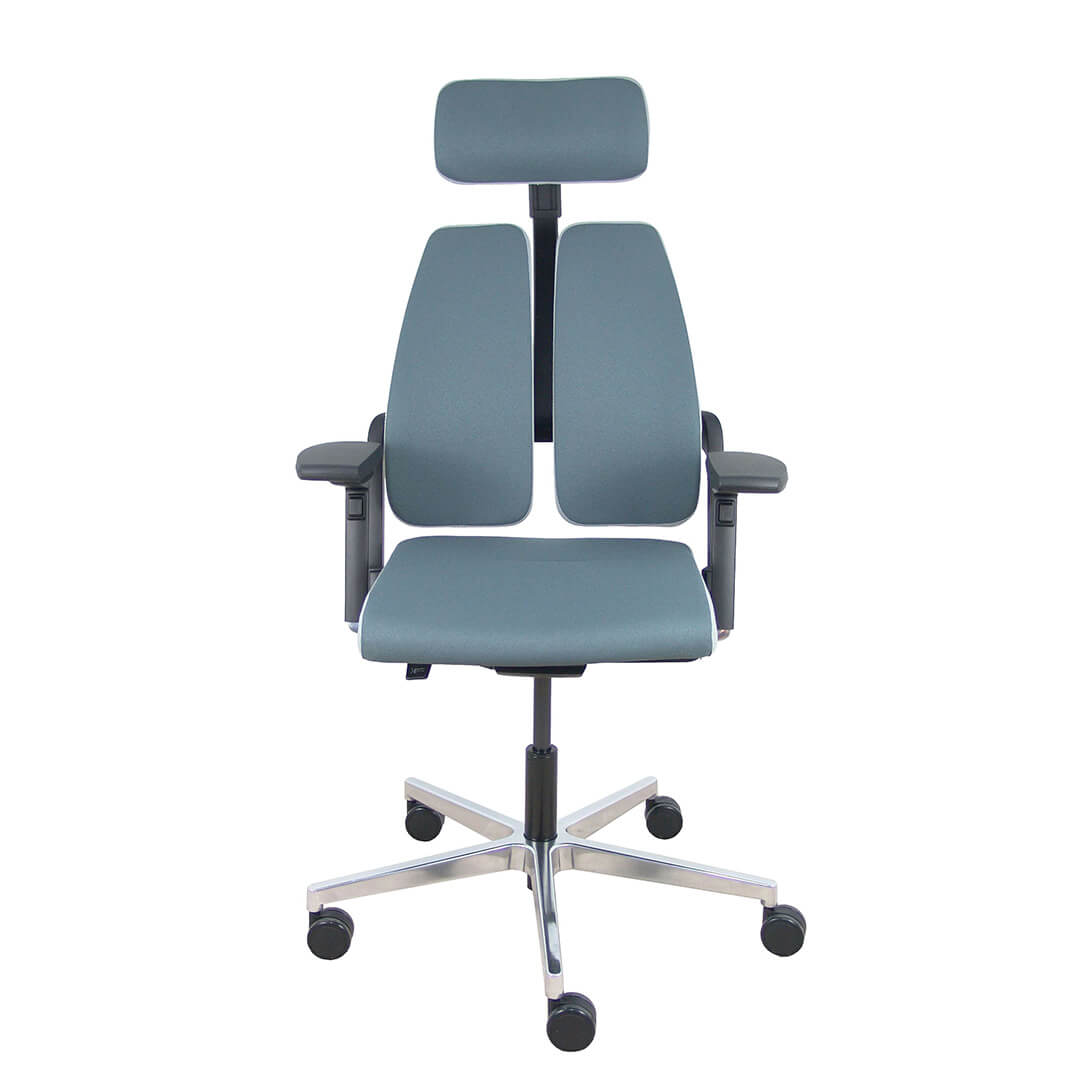 Cadira XILIUM DUO amb braços regulables color gris