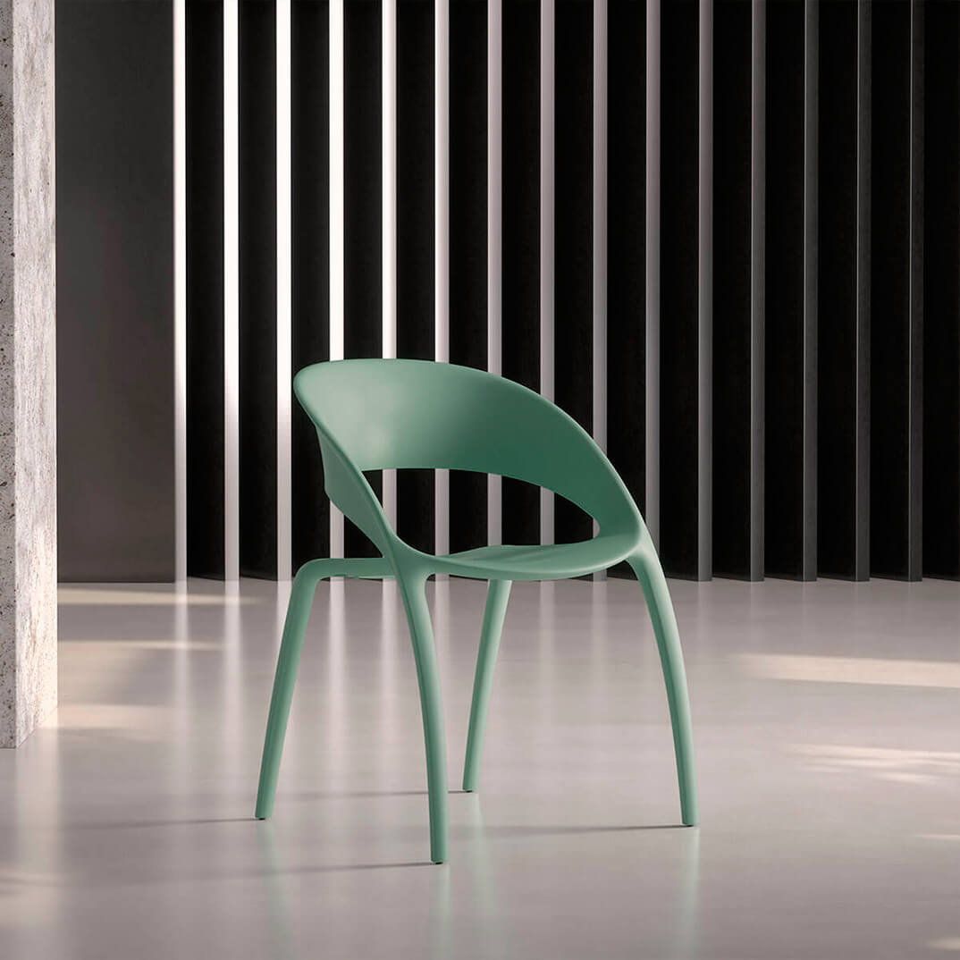 Silla BEE de PP sin brazos color verde
