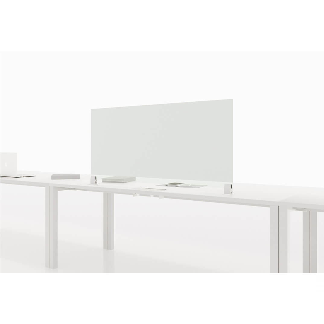 Mampara protección frontal cristal templado 130x60