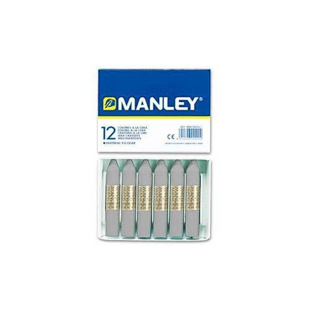 Caja 12 ceras Manley gris