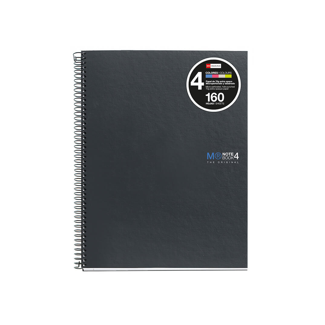 Cuaderno Notebook 4 A4 tapa dura liso 160 hojas