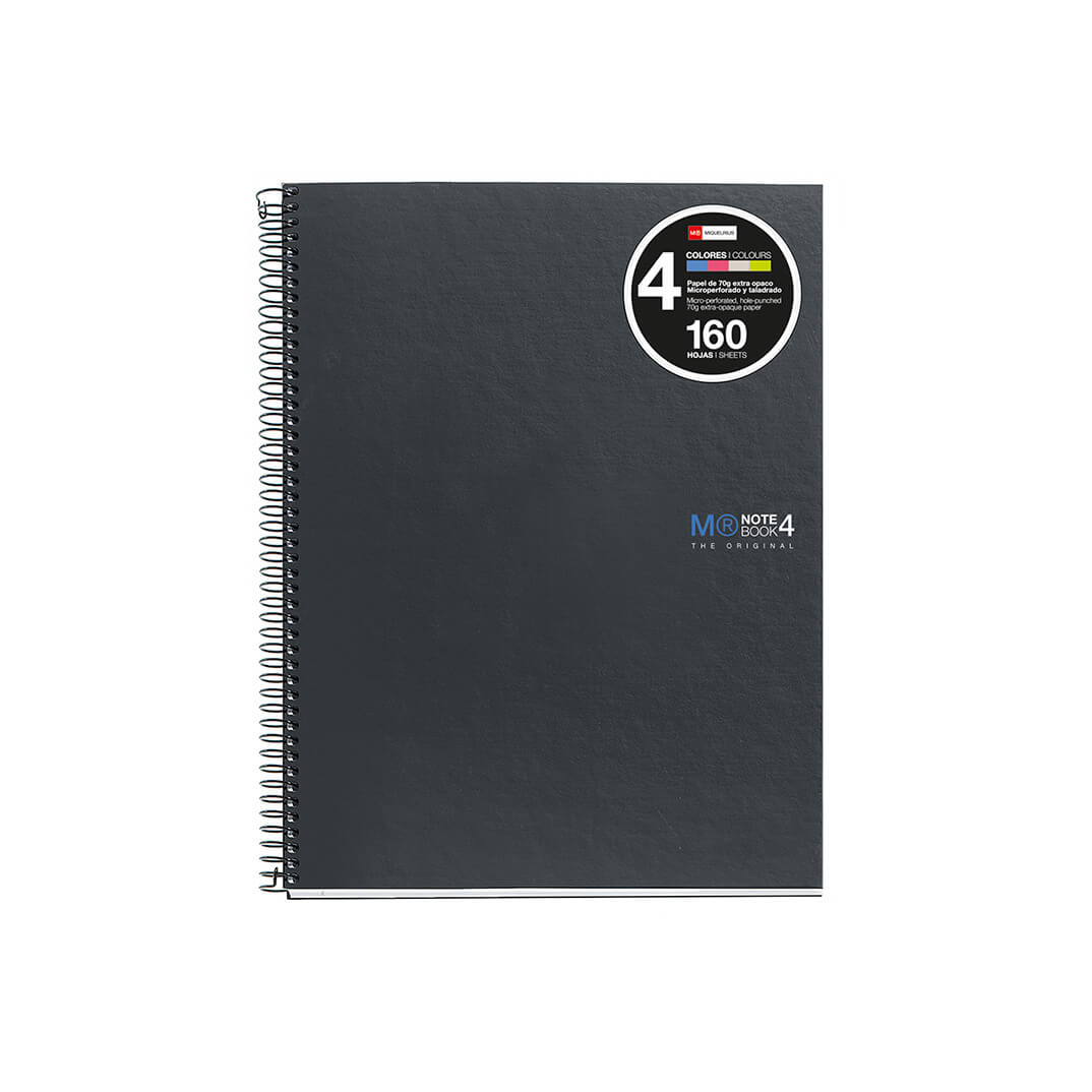 Cuaderno Notebook 4 A5 C5 tapa dura 160 hojas