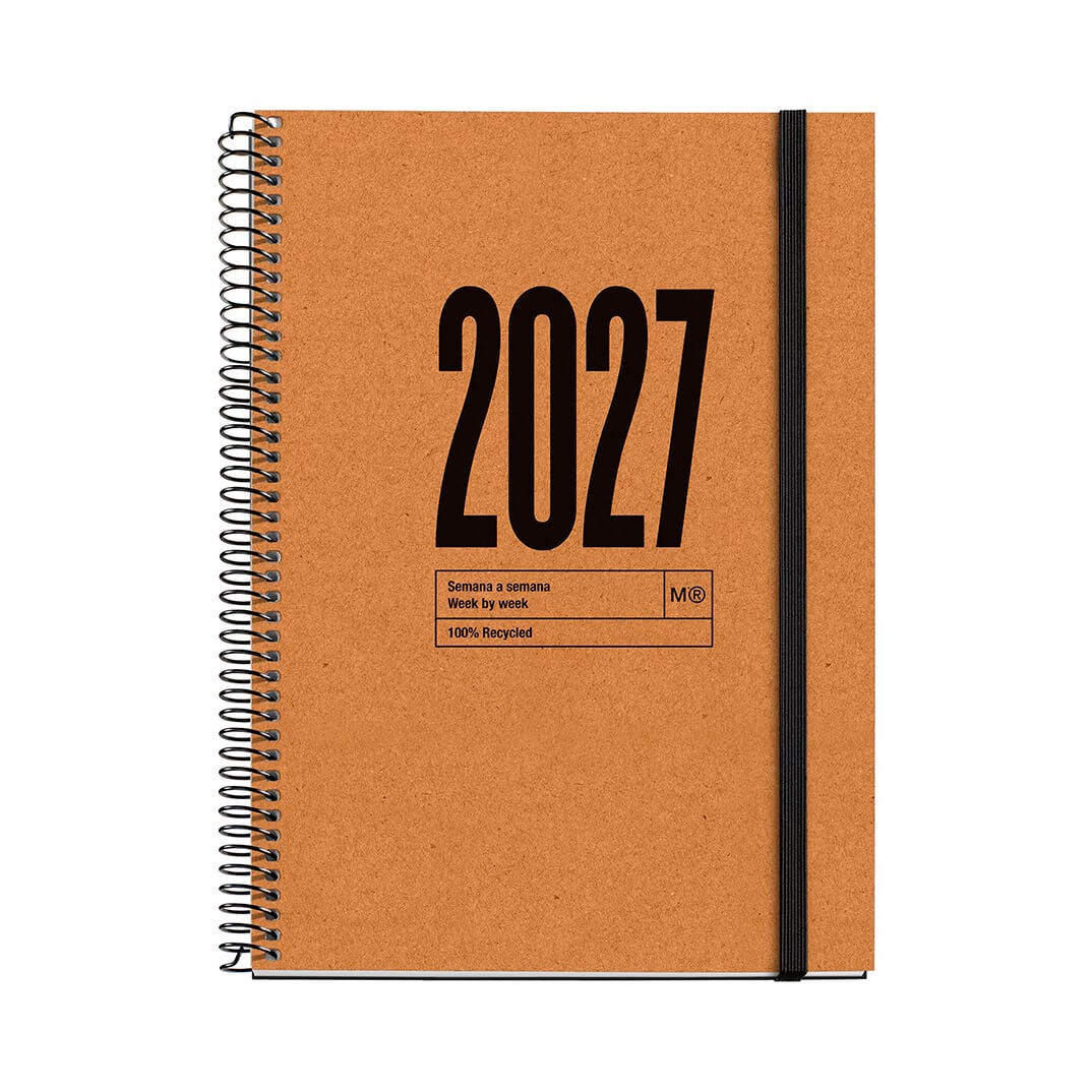 Agenda espiral Plus Recycled S/V V Català natural