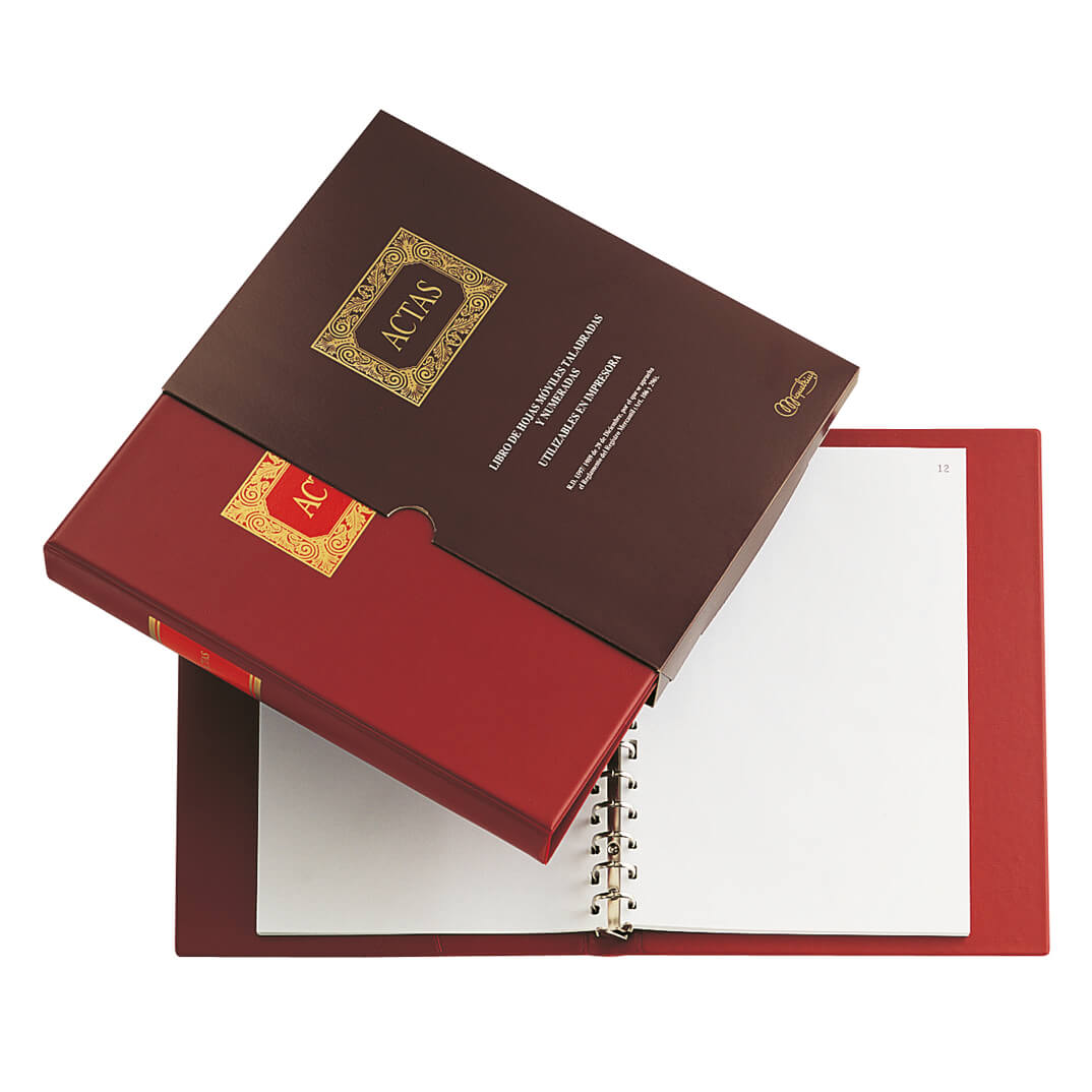 Libro hojas móviles A4 actas 100 hojas