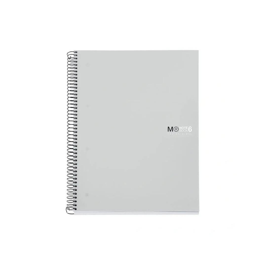 Cuaderno Notebook 6 A4 C5 gris 150 hojas