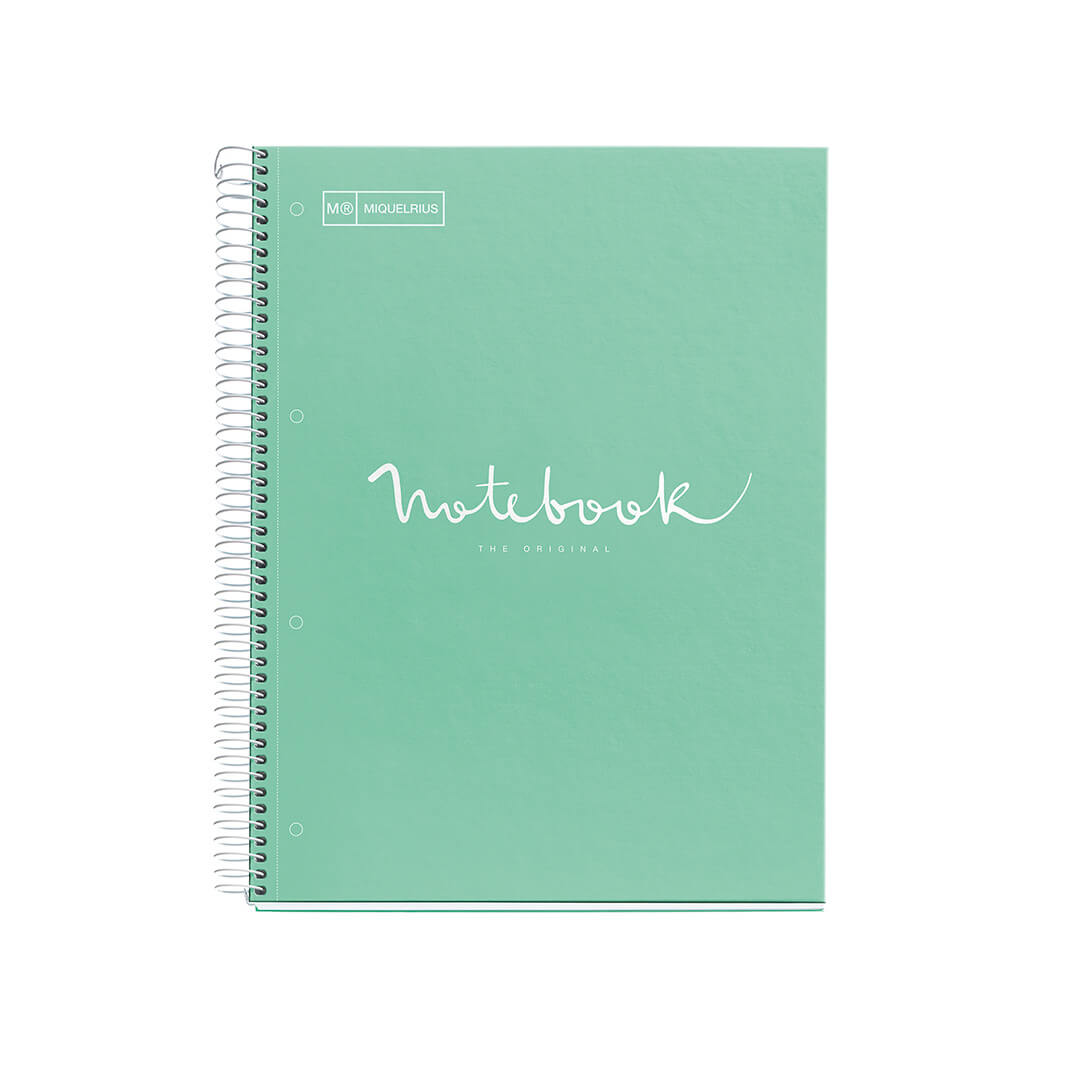 Cuaderno Notebook 1 A4 tapa dura menta 80 hojas