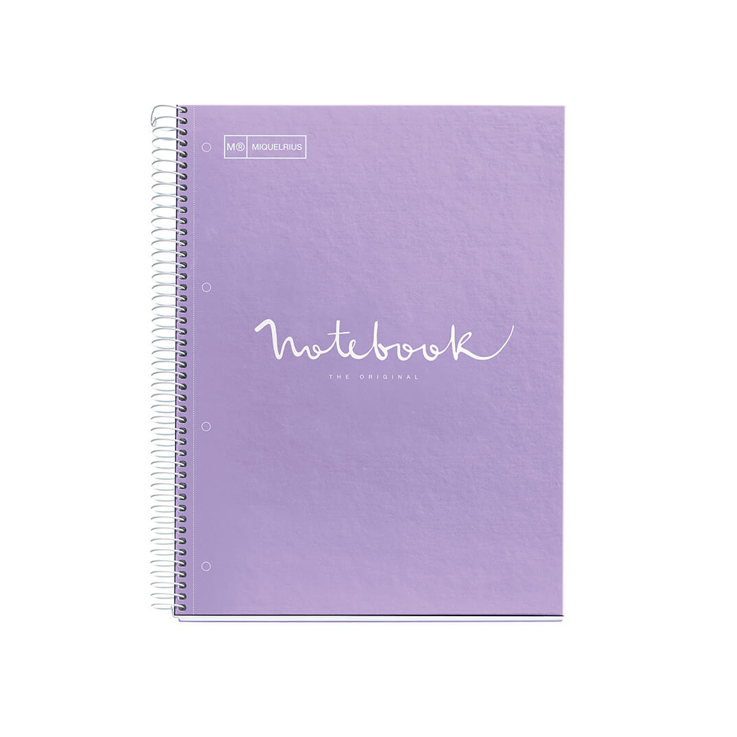 Cuaderno Notebook 1 A4 tapa dura lavanda 80 hojas