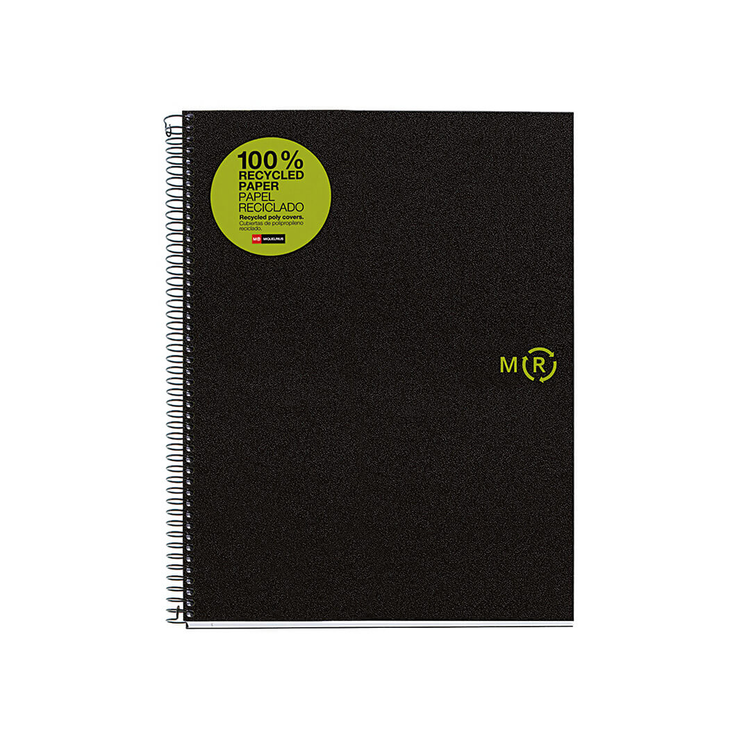 Cuaderno Notebook reciclado 1 A5 negro 120 hojas