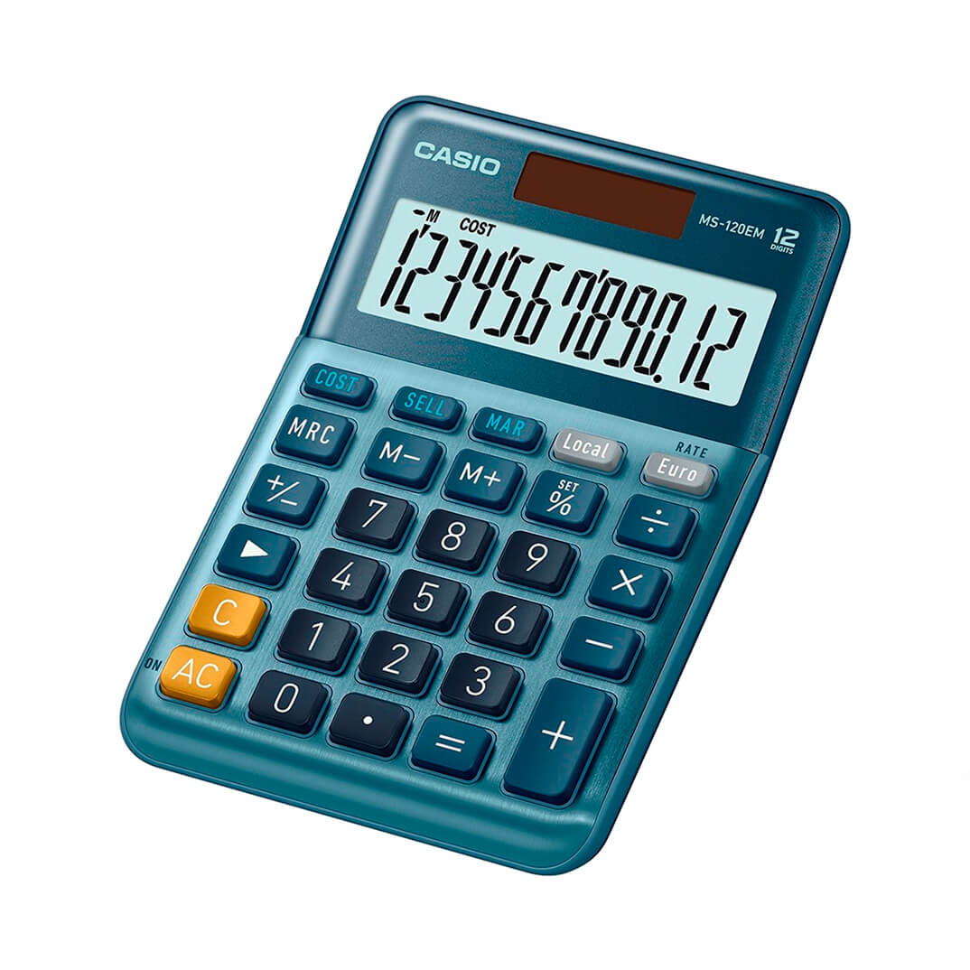Calculadora Casio MS-120EM euro 12 dígitos