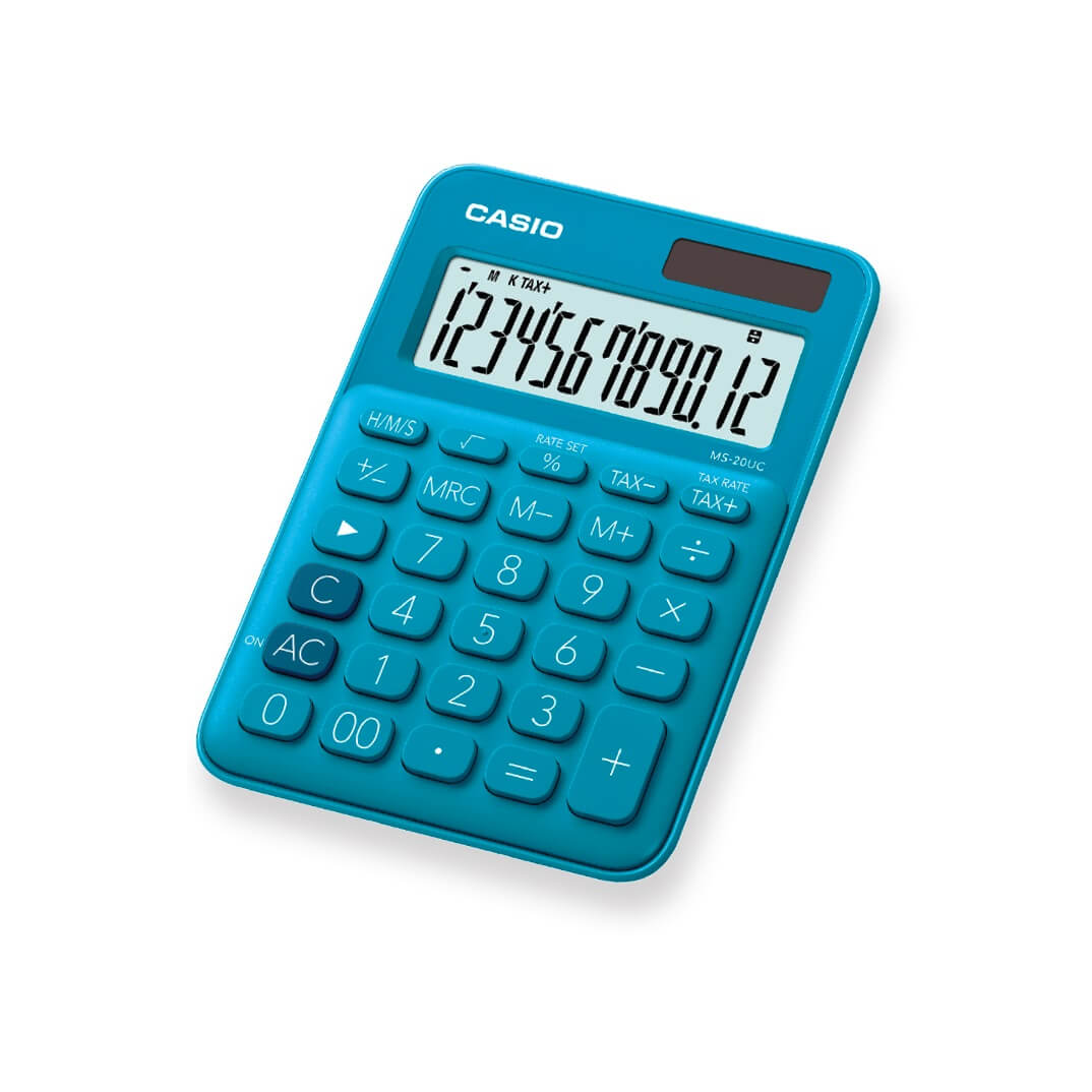Calculadora Casio MS20 color blau 12 dígits