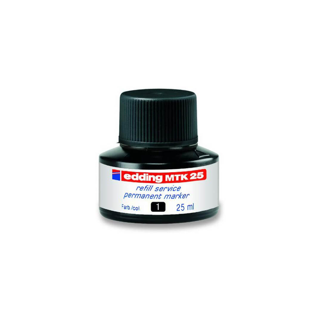 Recàrrega tinta negre edding MTK25 25ml