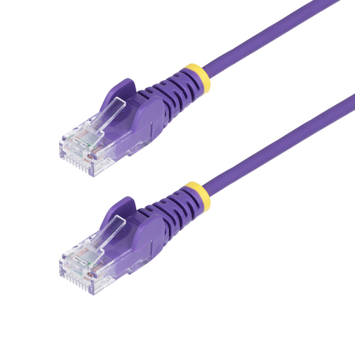 2M SLIM CAT6 CABLE - BLACK CABL SNAGLESS - 28 AWG