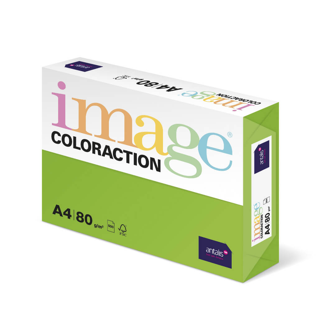 Paquete papel A4 80g verde java MA42