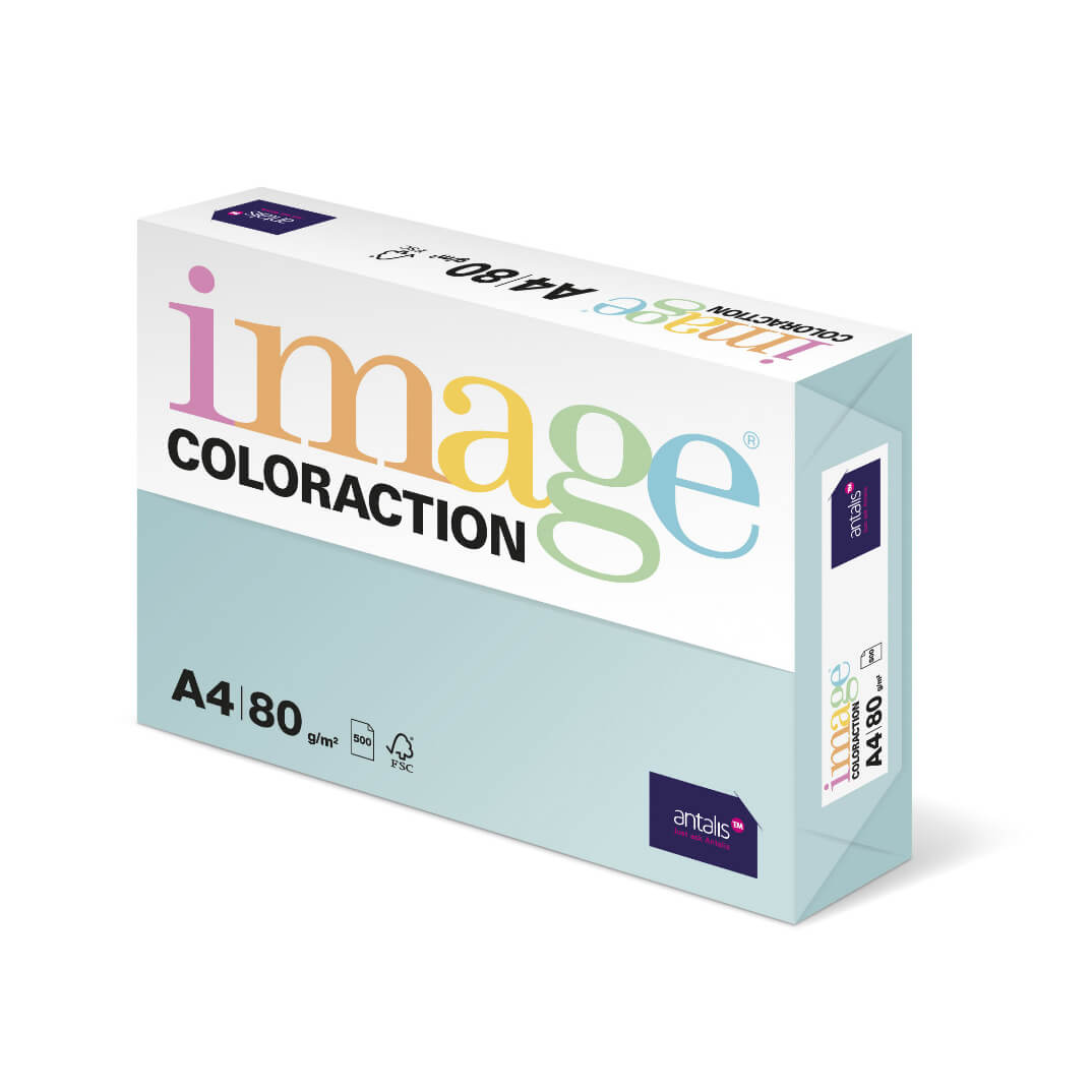 Paquete papel A4 80g azul lagoon BL29