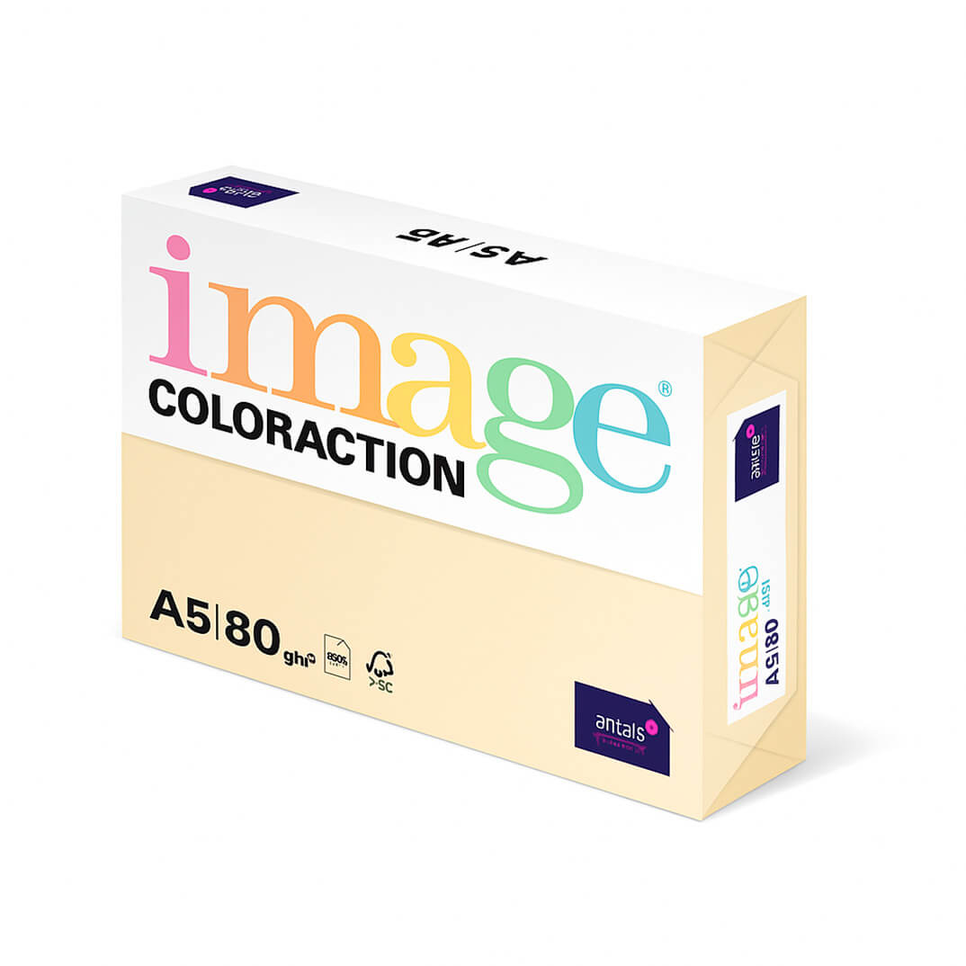 Paquete papel A5 80g dune crema CR20 500h
