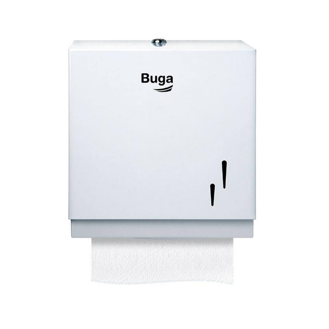 Dispensador tovalloletes plegades metàl·lic blanc