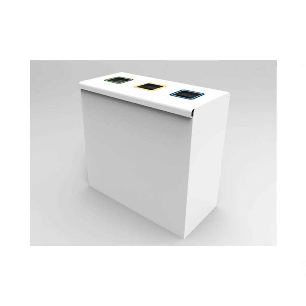 Paperera de reciclatge 3 compartiments