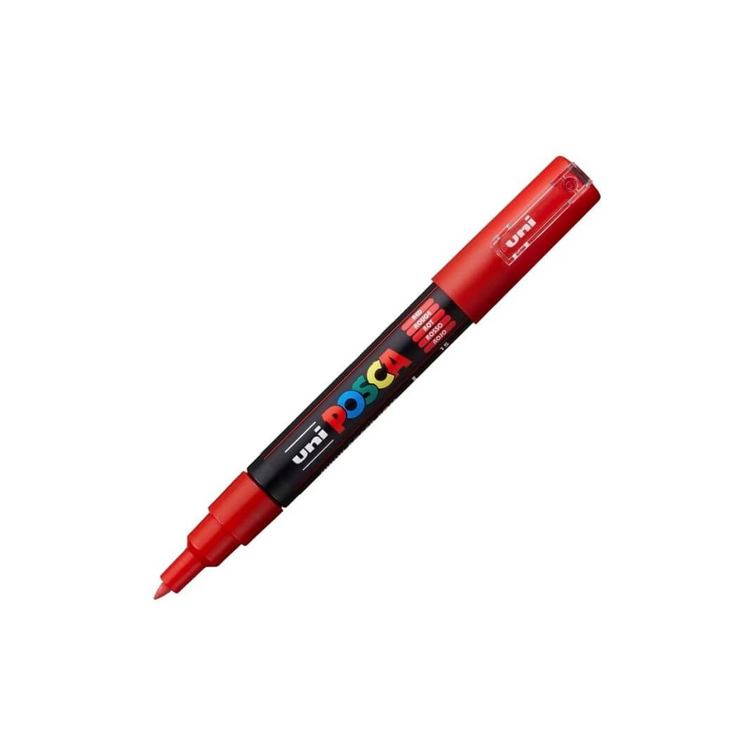 Retolador Uni Posca PC1M vermell