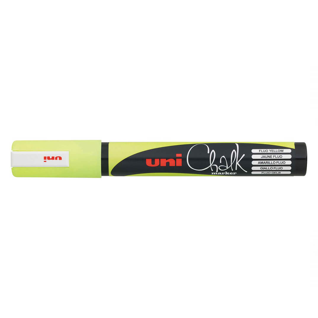 Marcador guix líquid Uni Chalk 1,8mm groc