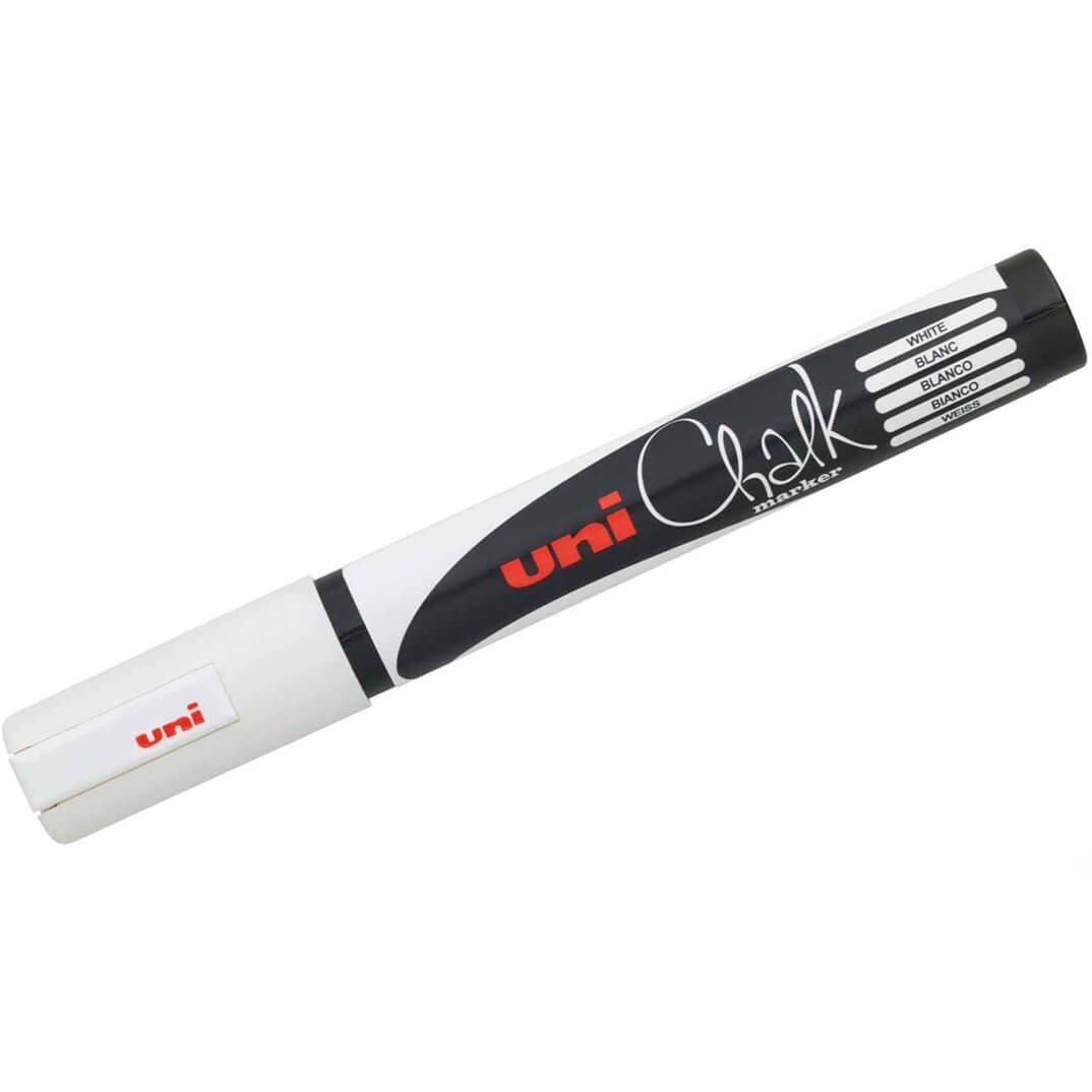 Marcador guix líquid Uni Chalk 1,8mm blanc