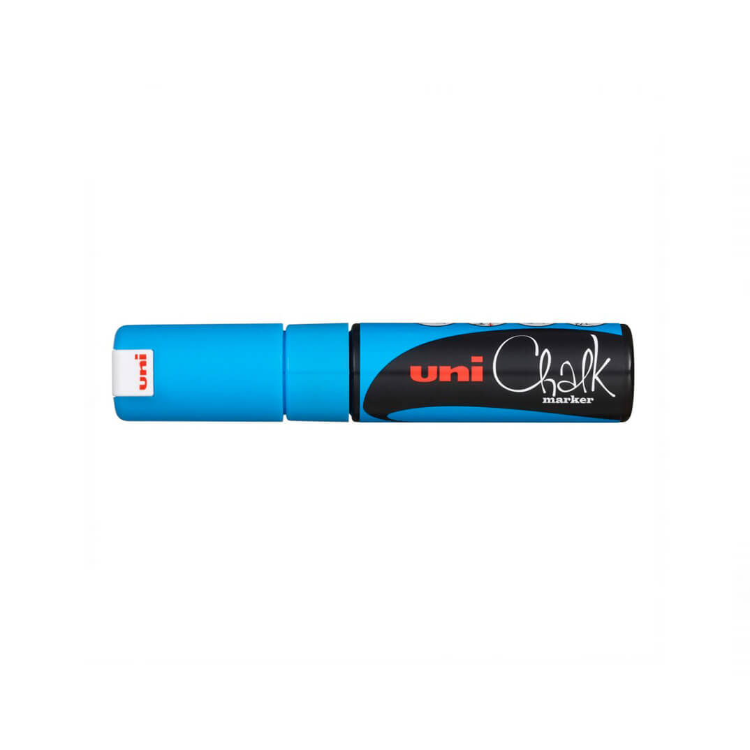 Marcador guix líquid Uni Chalk 8mm blau clar