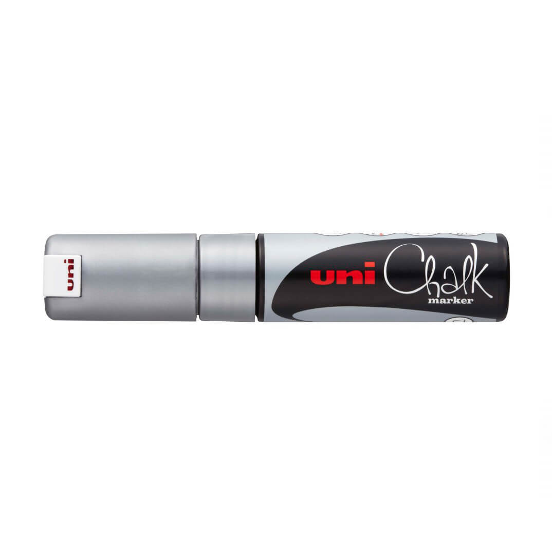 Marcador tiza líquida Uni Chalk 8mm plata