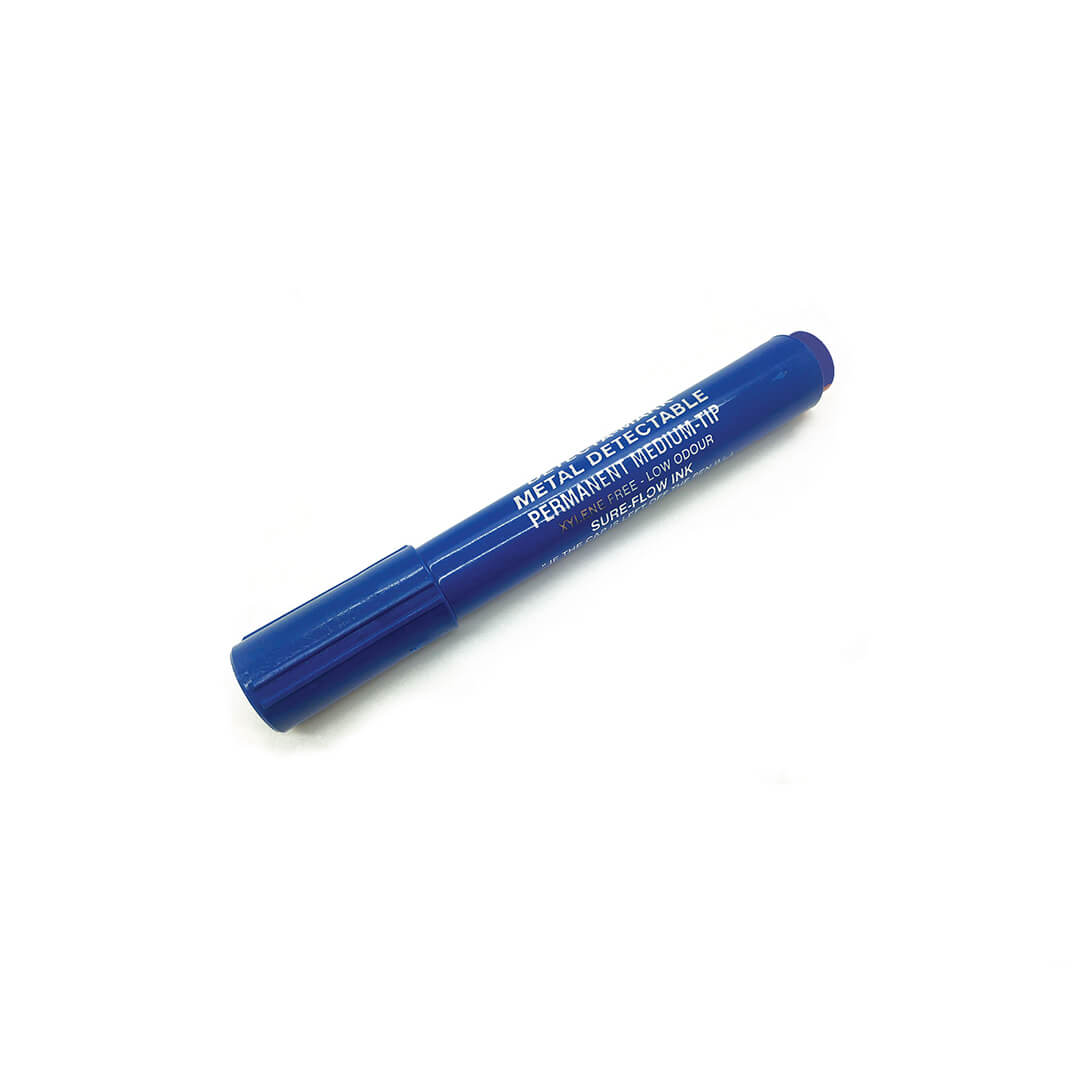 Rotulador permanente detectable azul