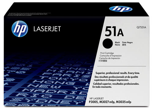Cartucho de tóner original LaserJet HP 51A negro