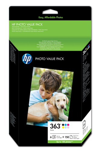 HP pack 6 cartuchos tinta nº363+ kit papel