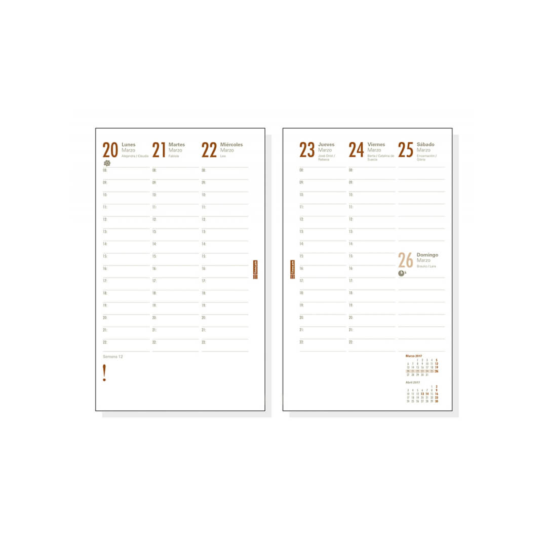 Recambio agenda Open 400 S/VV castellano