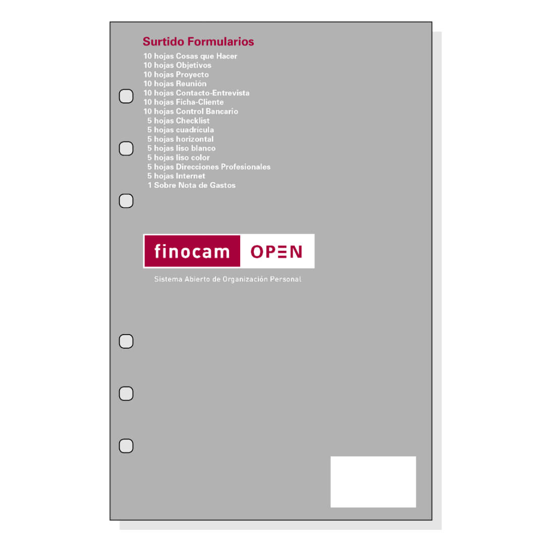 Recambio agenda Open 500 formularios castellano