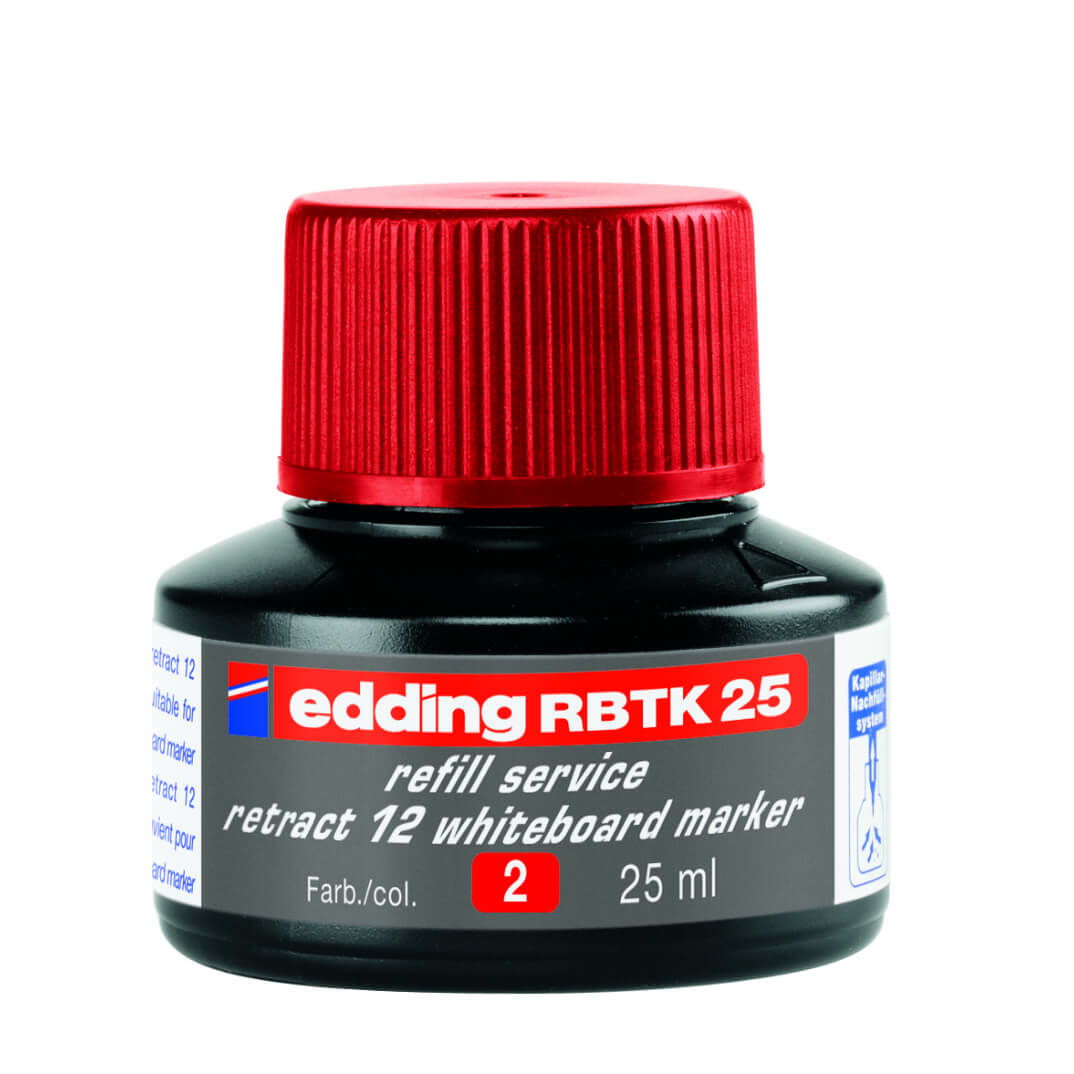 Recarrega tinta edding 12 vermella 25ml