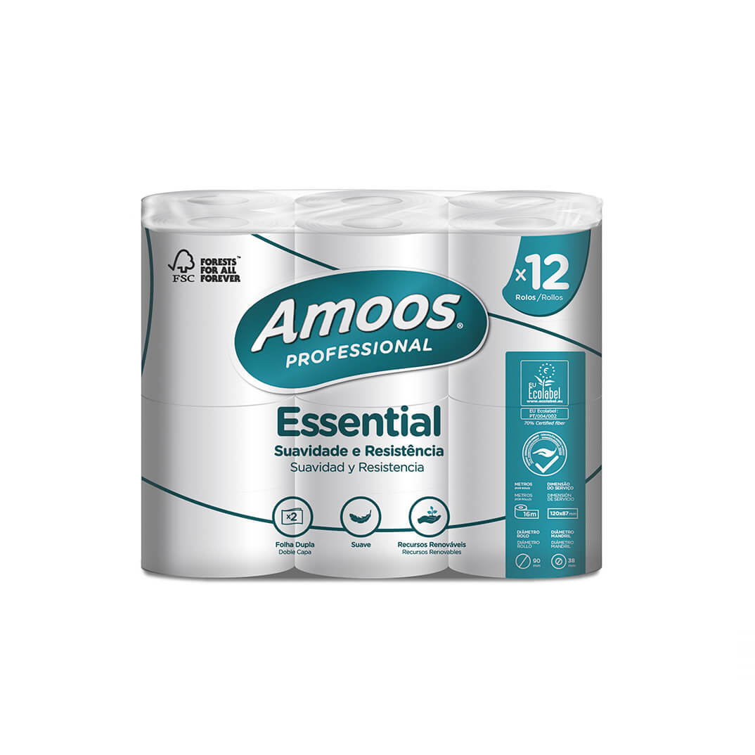 Papel higiénico Amoos Essential 134 servicios