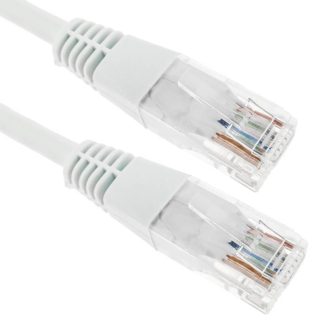 Cable de red ethernet 50cm UTP Cat.5e blanco