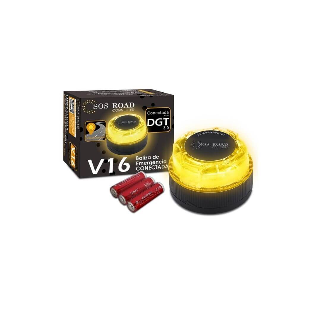 Luz emergencia V16 homologada tráfico imantada