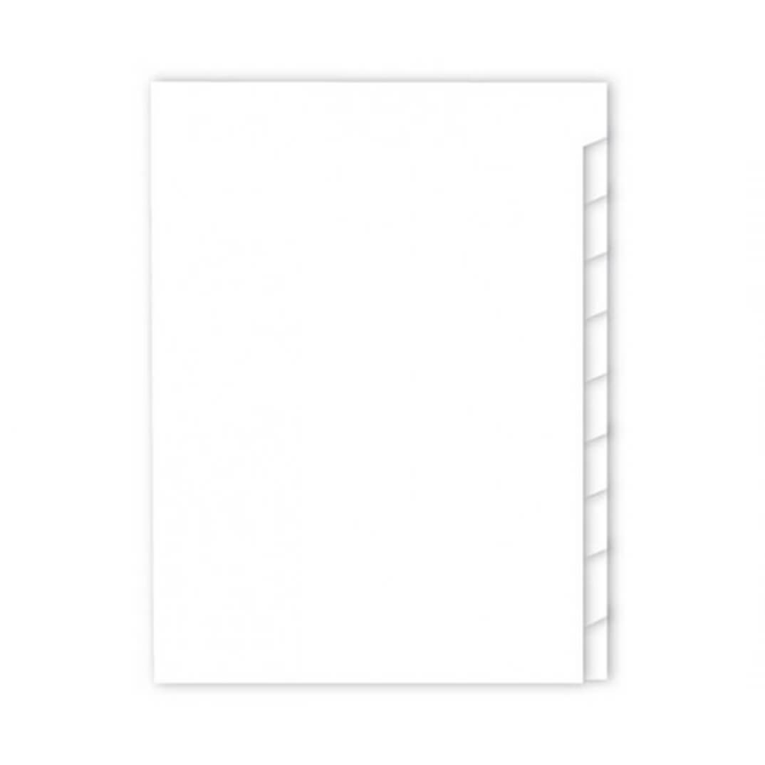 Separadors A4 cartulina sense trepat blanc 10pos