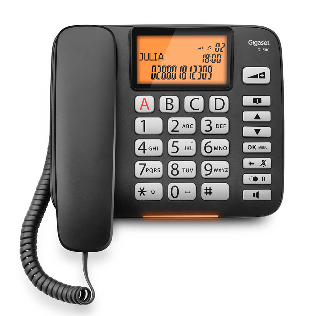Teléfono de sobremesa Gigaset DL580 negro